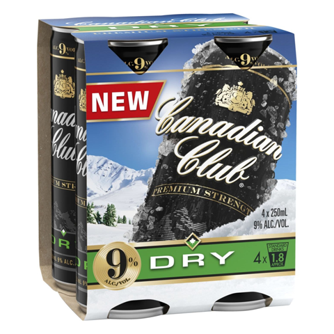 CANADIAN-CLUB-9%-250ML-CAN-PACK-OF-4