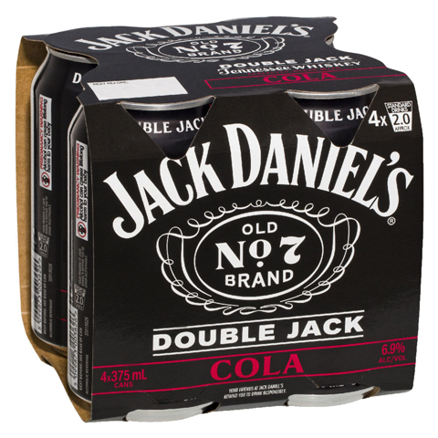 JACK-DANIELS-DOUBLE-JACK-6.9%-375ML-CAN--PACK-OF-04