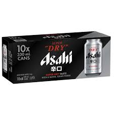 ASAHI SUPER DRY 5% 10PK CANS 330ML