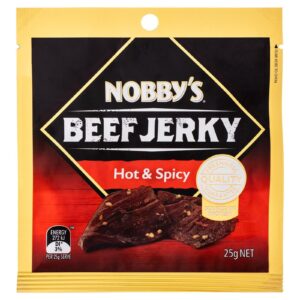 NOBBYS BEEF JERKY H/SPIC 25GM